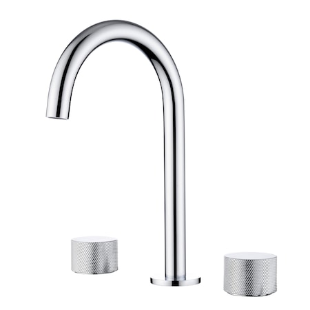 Kibi Circular X 8 Bathroom Sink Widespread Faucet with Drain Assembly KBF1026CH